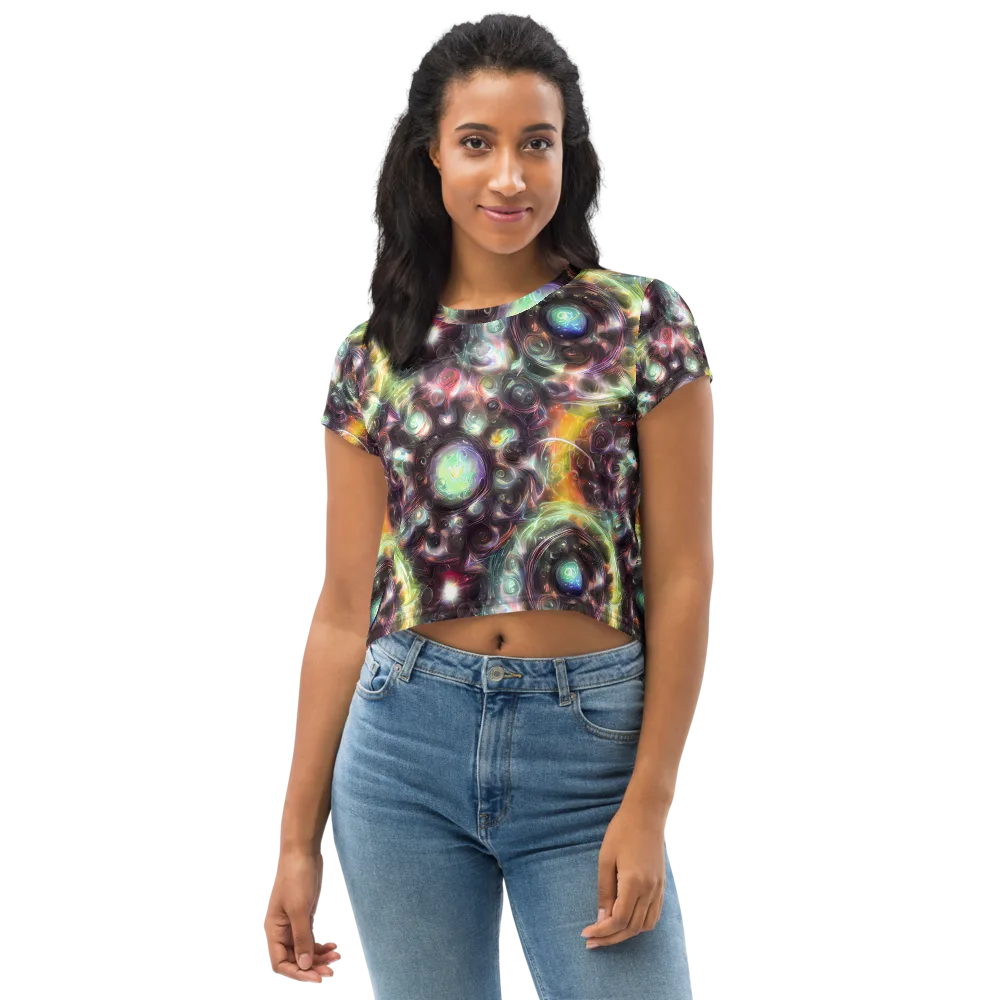 Opal Afterdark on Crop Tee — Front