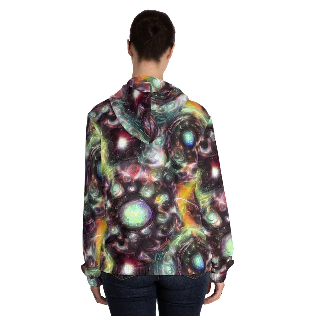 Opal Afterdark on Women's Full-Zip Hoodie — Back On Person