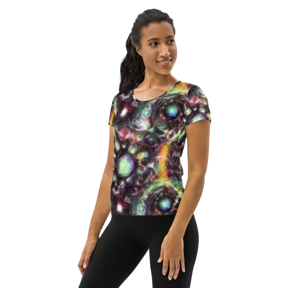 Opal Afterdark on Women's Athletic T-Shirt — Left