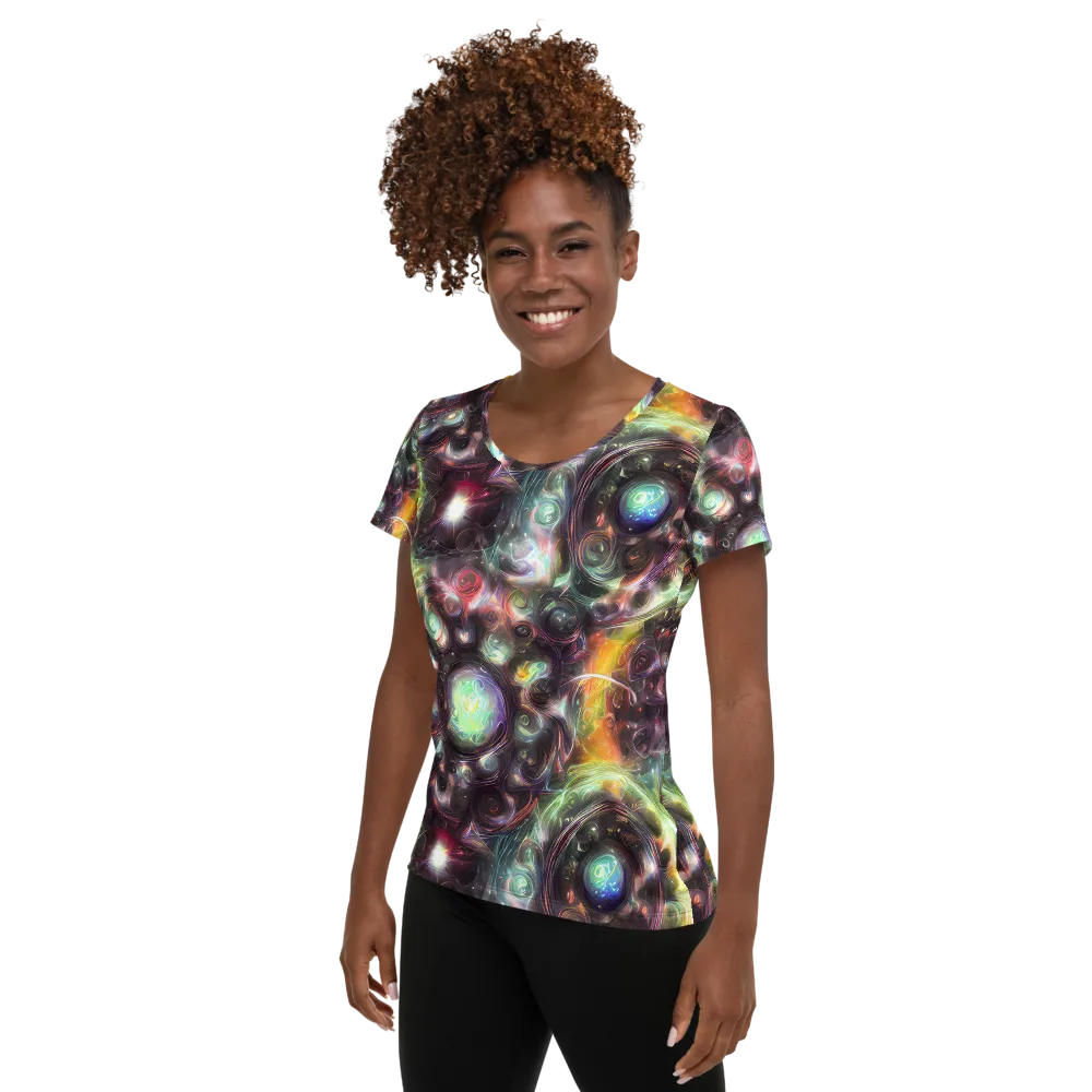 Opal Afterdark on Women's Athletic T-Shirt — Left