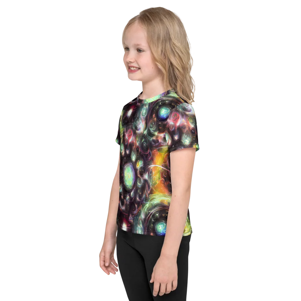 Opal Afterdark on Kids Crew Neck T-Shirt — Left