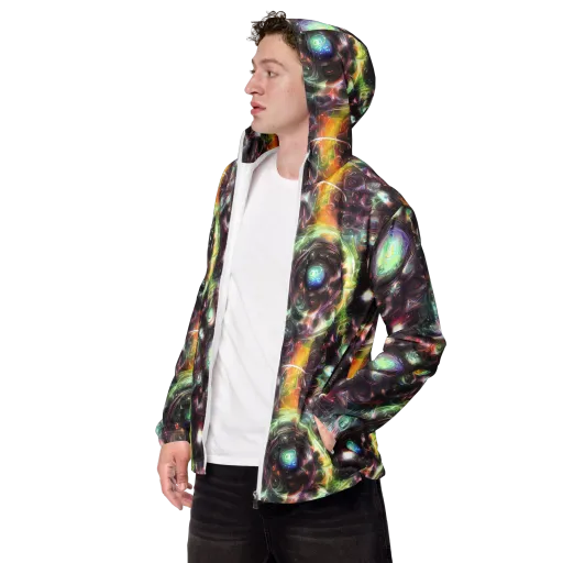 Opal Afterdark on a Men's Windbreaker
