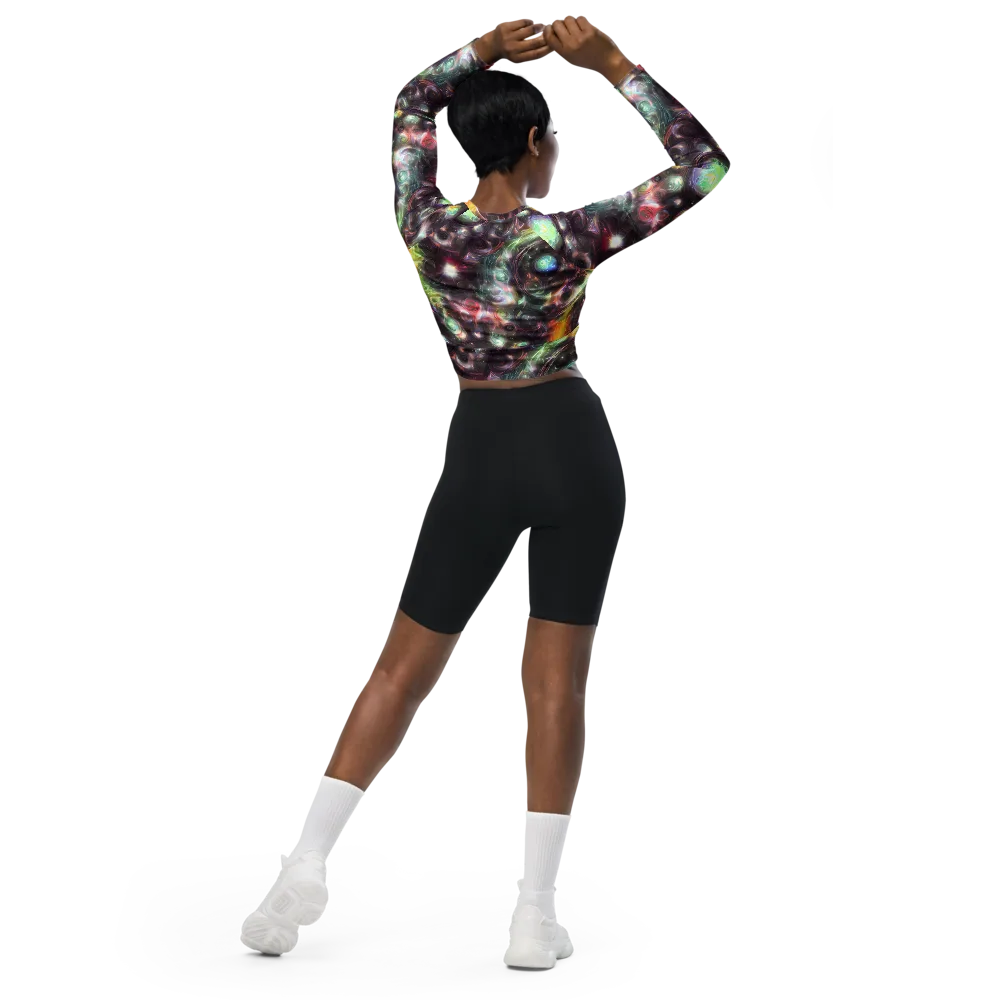 Opal Afterdark on Long Sleeve Crop Top — Back
