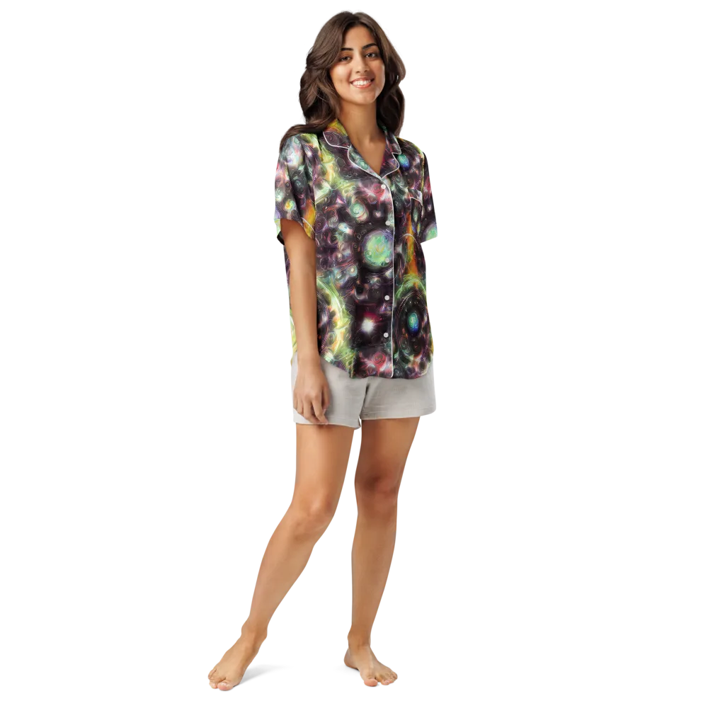 Opal Afterdark on Women's Short Sleeve Pajama Top — Front