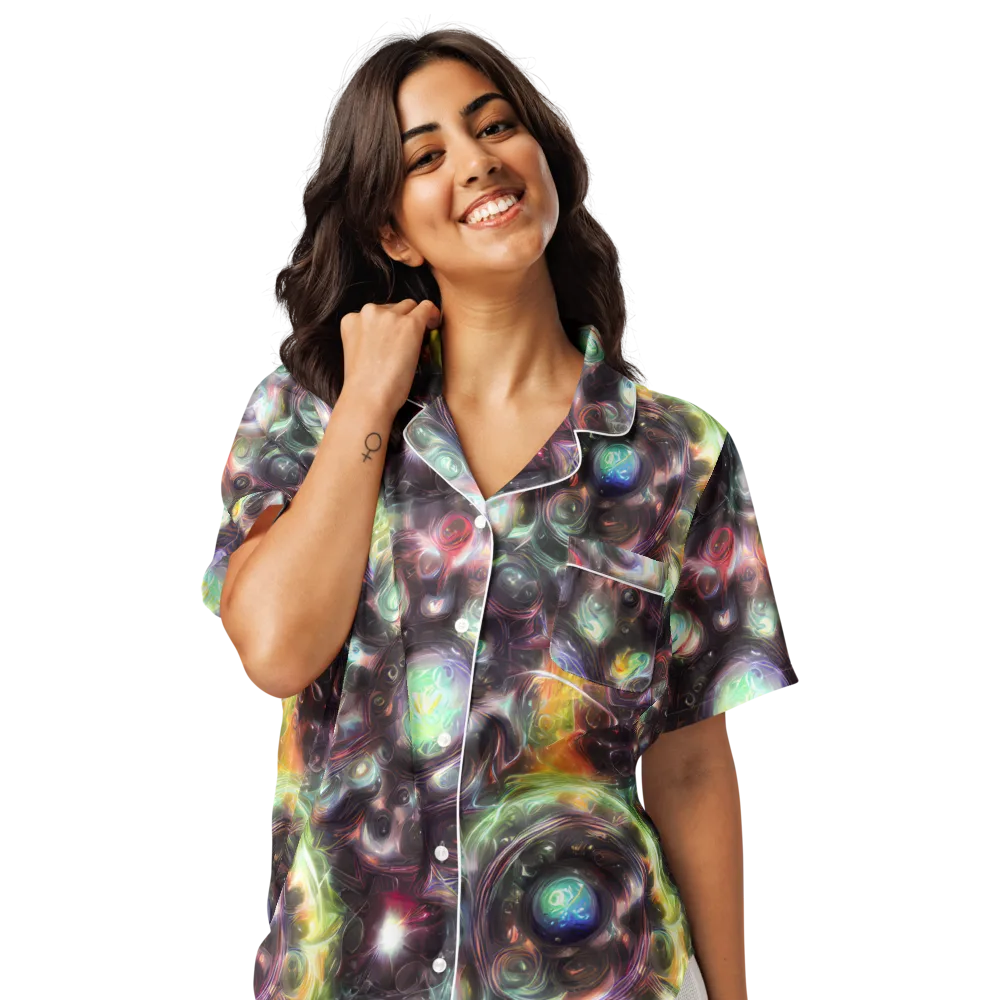 Opal Afterdark on Women's Short Sleeve Pajama Top — Front