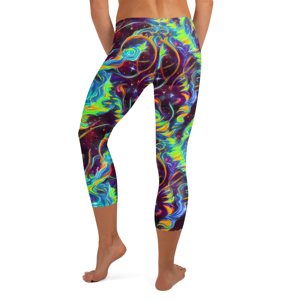 Nova Ribbons on Capri Leggings — Back