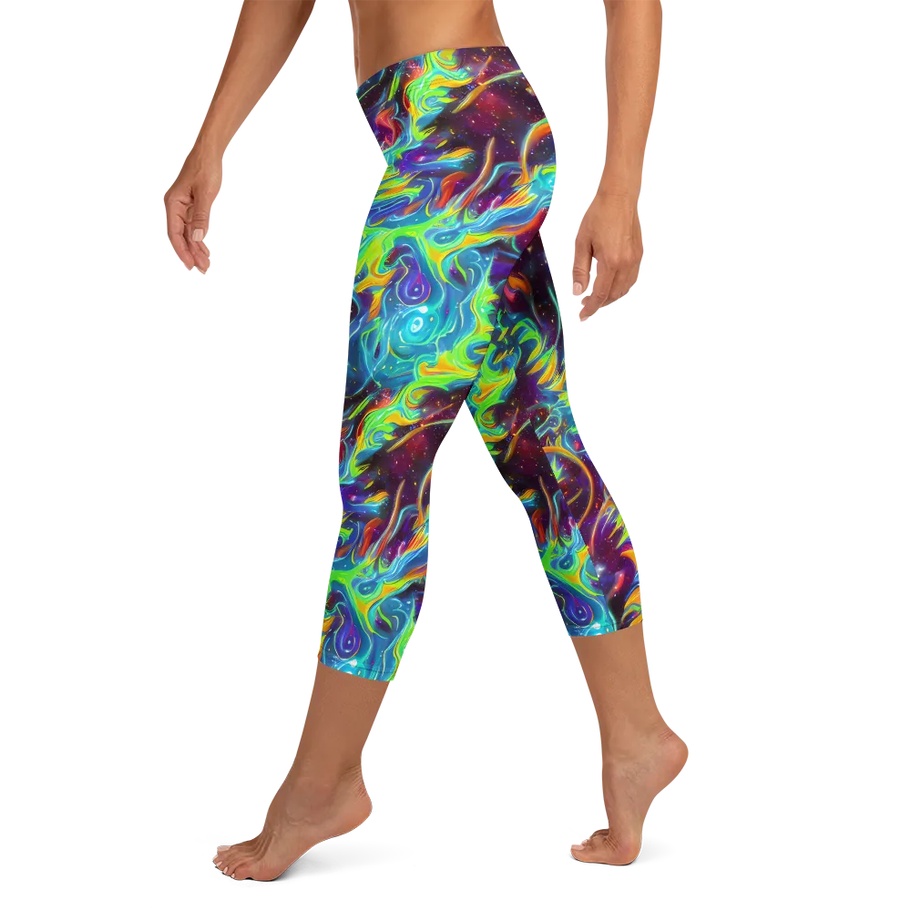 Nova Ribbons on Capri Leggings — Left