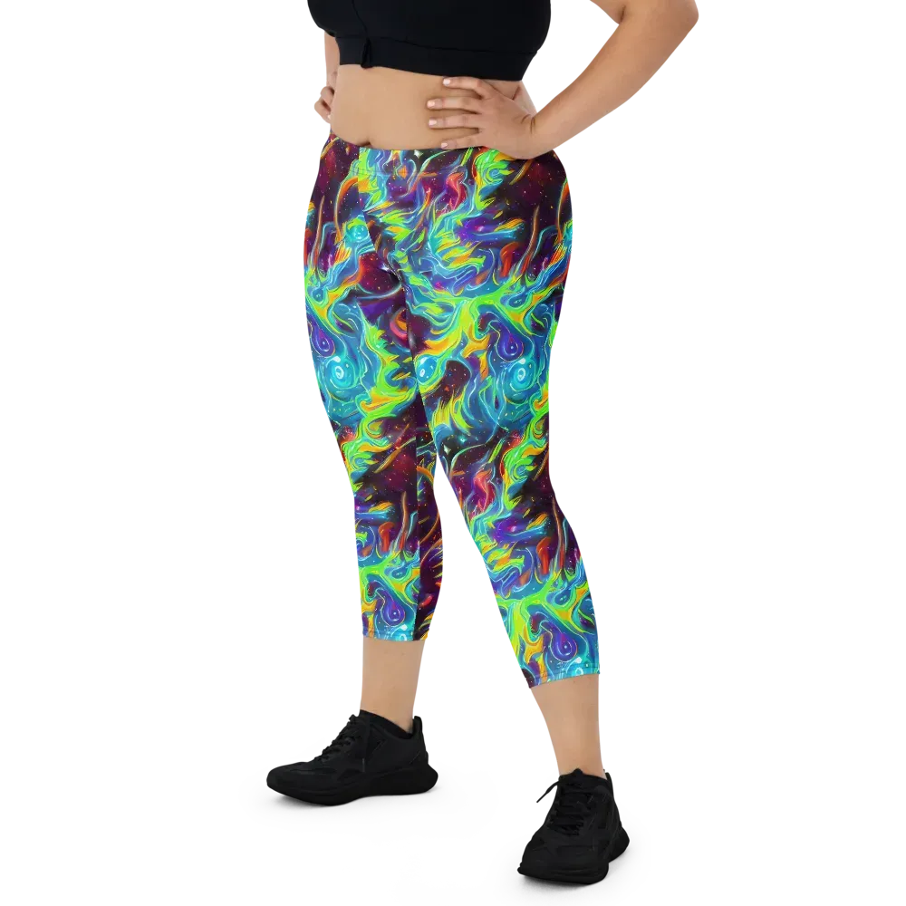 Nova Ribbons on Capri Leggings — Front