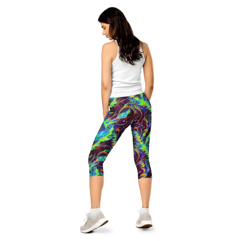 Nova Ribbons on Capri Leggings — Back