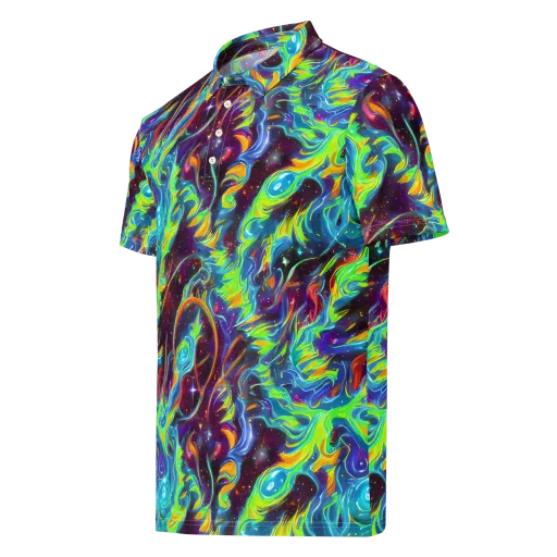 Nova Ribbons on a Men's Slim Fit Polo Shirt