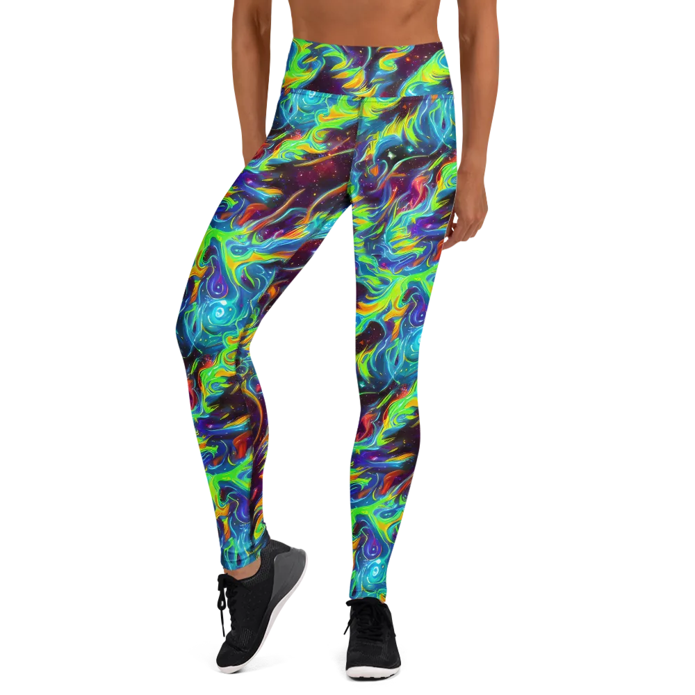 Nova Ribbons on Yoga Leggings — Front