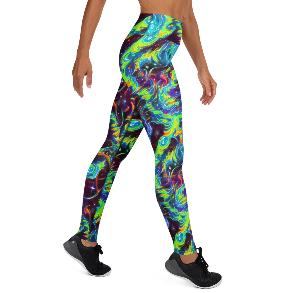 Nova Ribbons on Yoga Leggings — Right
