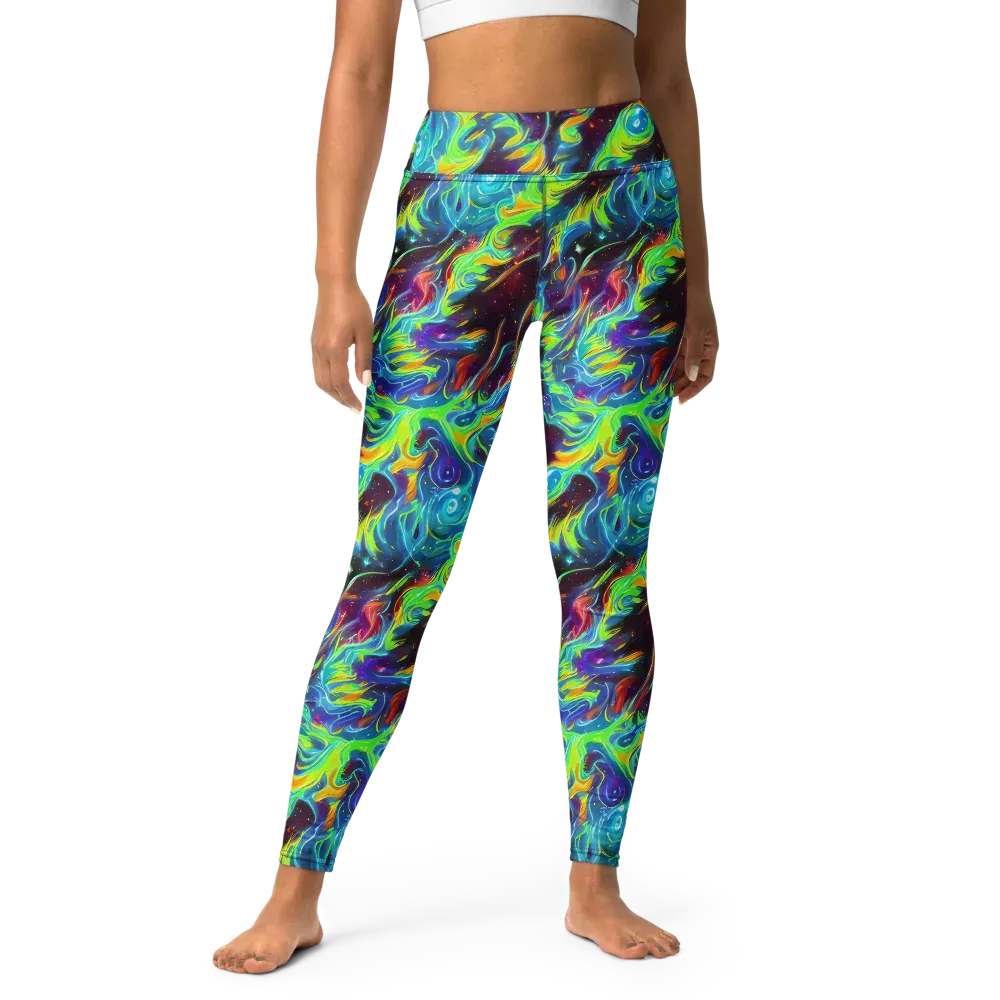 Nova Ribbons on Yoga Leggings — Front