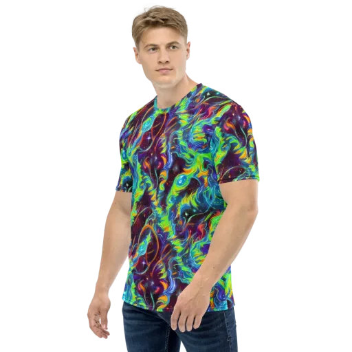 Nova Ribbons on a Men's Crew Neck T-Shirt