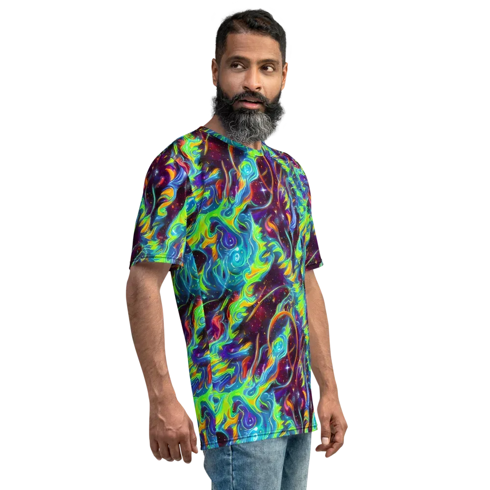 Nova Ribbons on Men's Crew Neck T-Shirt — Right
