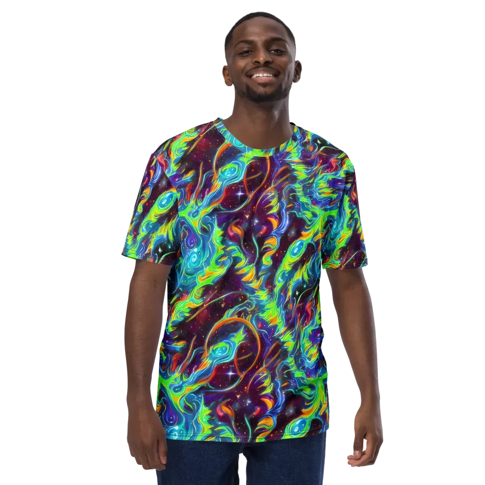 Nova Ribbons on Men's Crew Neck T-Shirt — Front