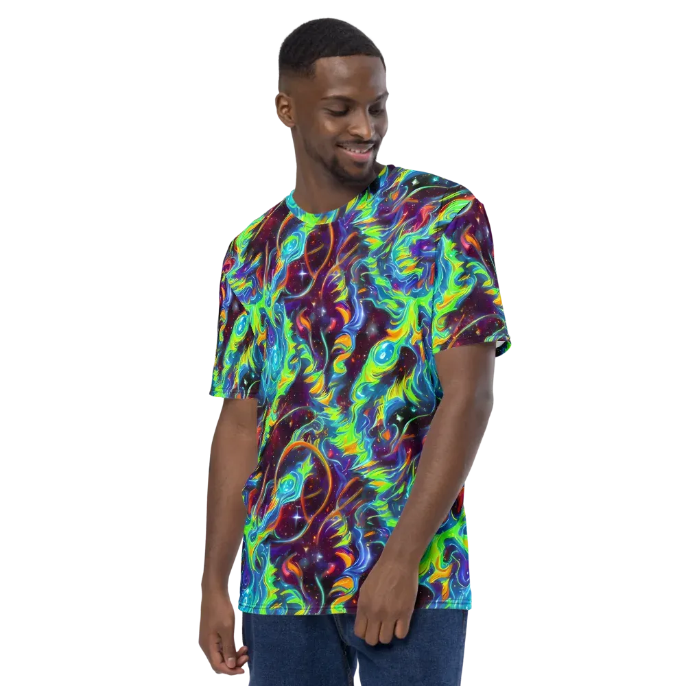 Nova Ribbons on Men's Crew Neck T-Shirt — Left