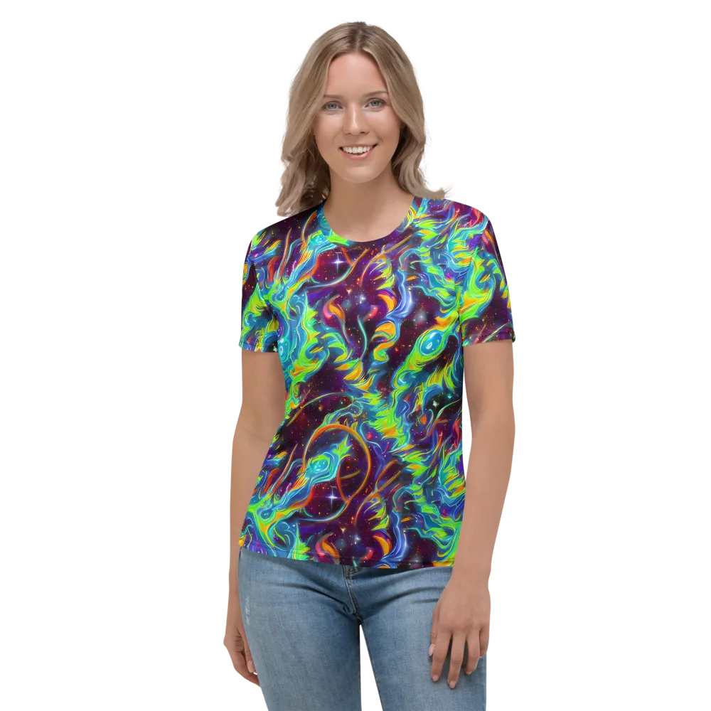 Nova Ribbons on Women's Crew Neck T-Shirt — Front