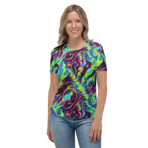 Nova Ribbons on a Women's Crew Neck T-Shirt