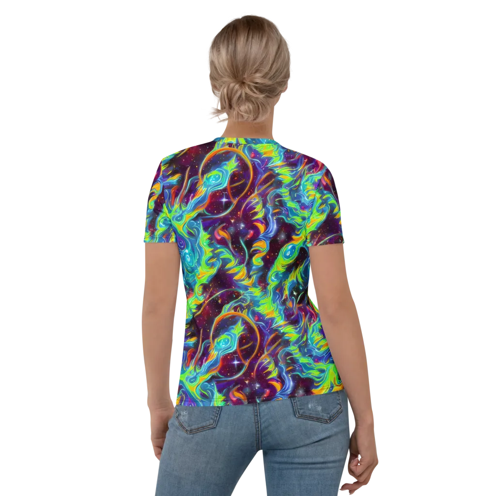 Nova Ribbons on Women's Crew Neck T-Shirt — Back