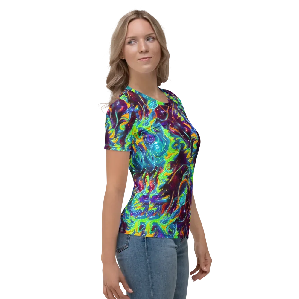 Nova Ribbons on Women's Crew Neck T-Shirt — Right