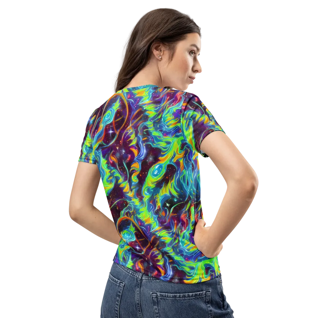 Nova Ribbons on Women's Crew Neck T-Shirt — Back