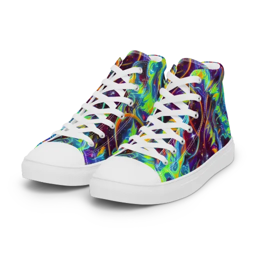 Nova Ribbons on a Women's High Top Canvas Shoes