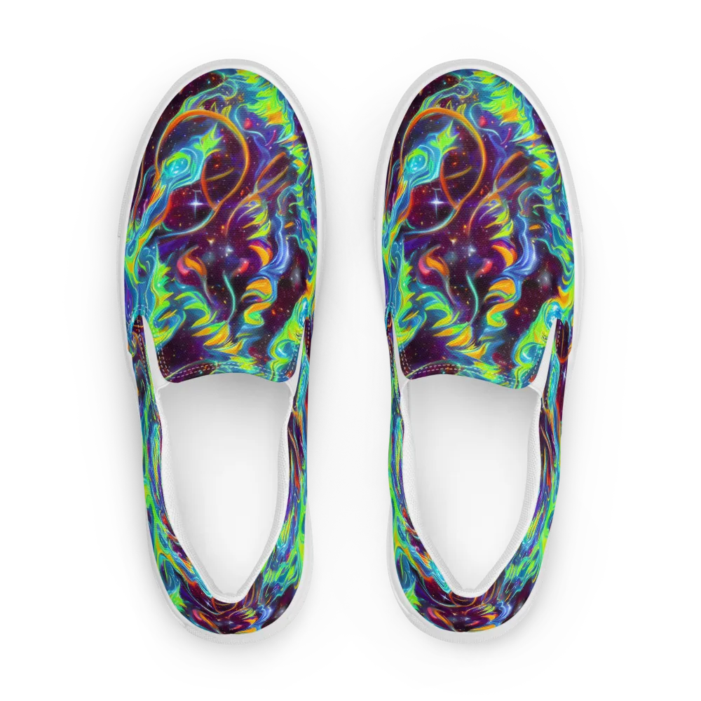 Nova Ribbons on Men's Slip-On Canvas Shoes — Front