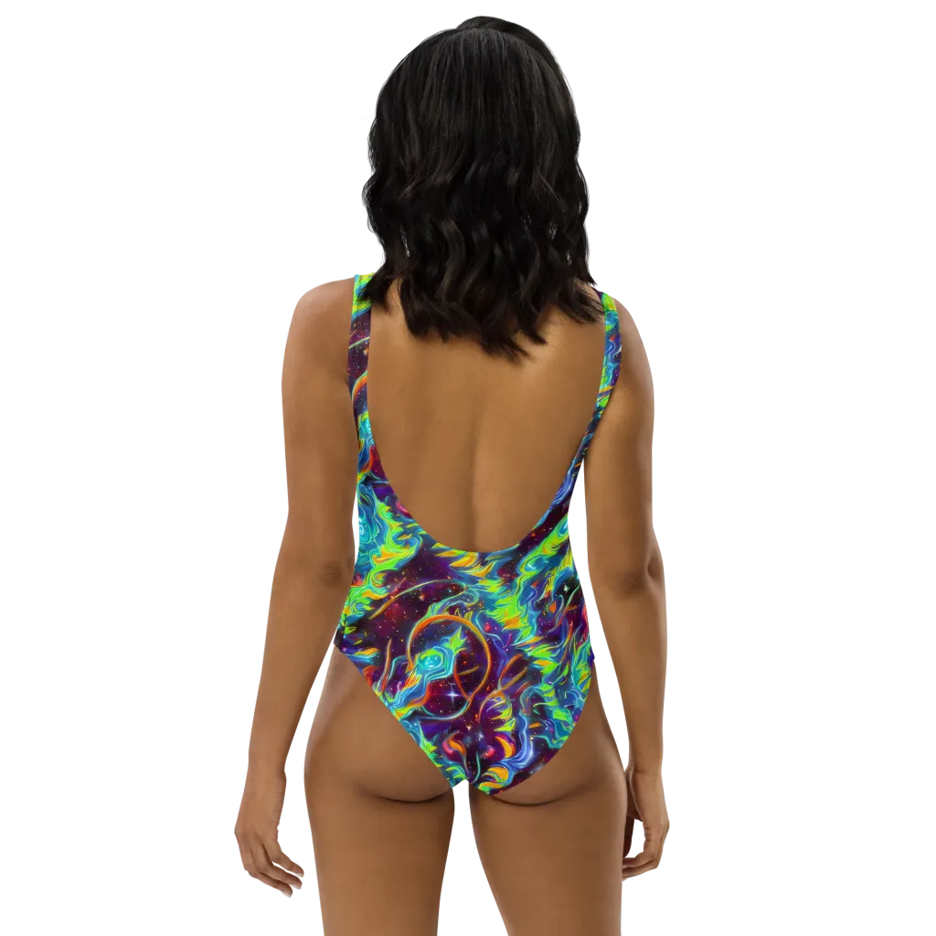 Nova Ribbons on One-Piece Swimsuit — Back