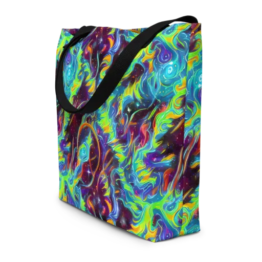 Nova Ribbons on a Large Tote Bag W/ Pocket