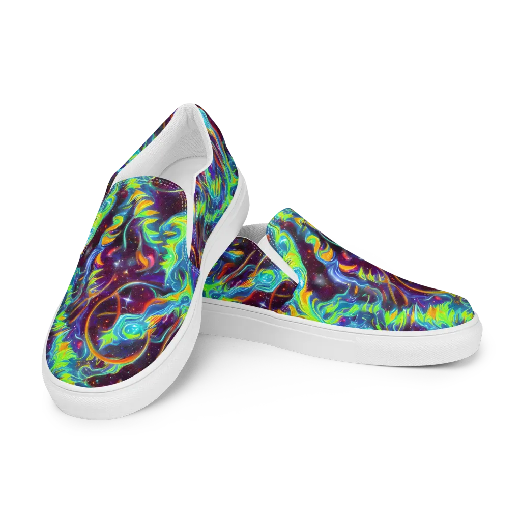 Nova Ribbons on Women's Slip-On Canvas Shoes — Left Front
