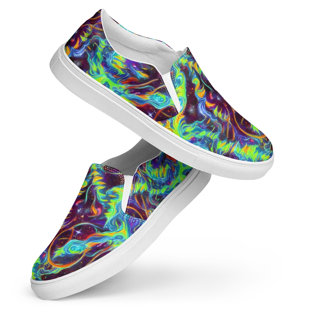 Nova Ribbons on Women's Slip-On Canvas Shoes — Front