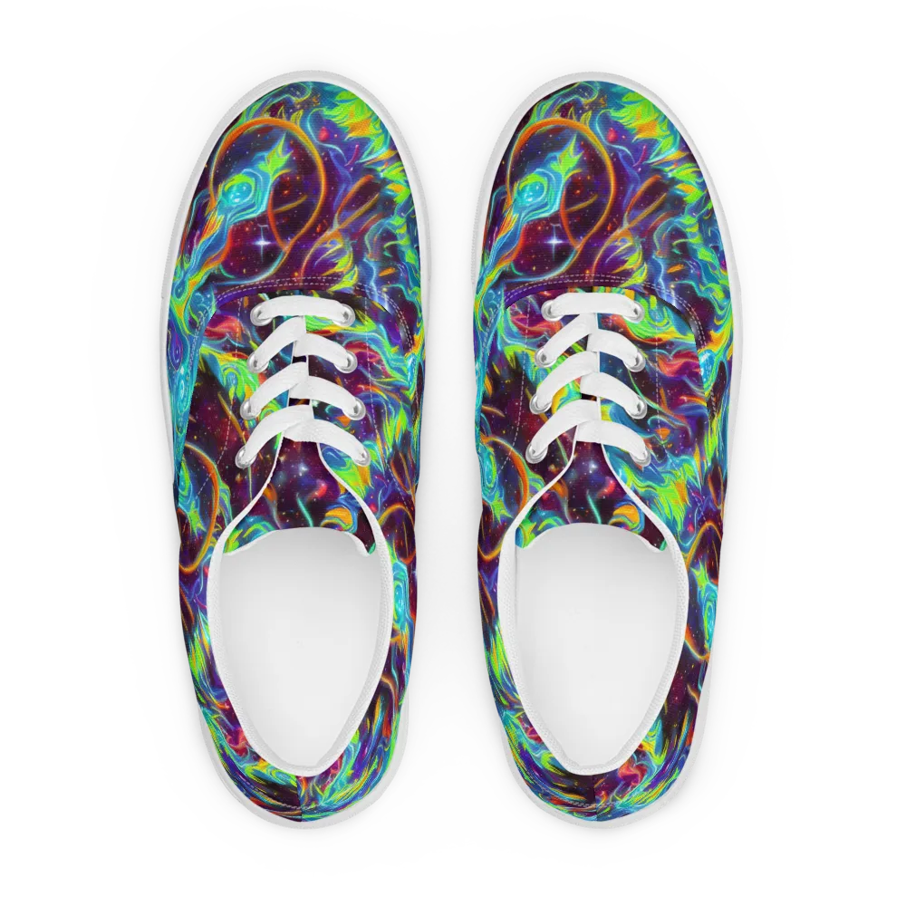 Nova Ribbons on Men's Lace-Up Canvas Shoes — Front