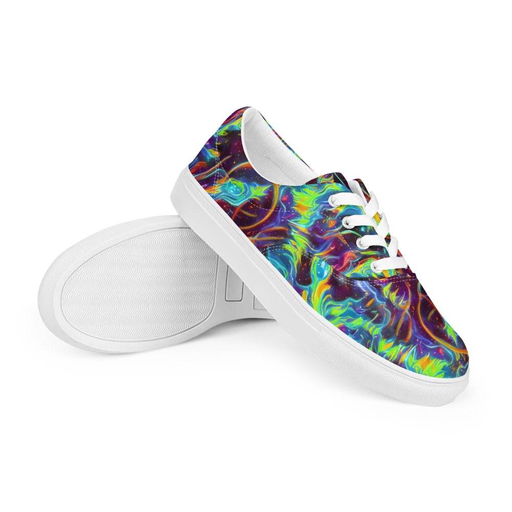 Nova Ribbons on Men's Lace-Up Canvas Shoes — Right Front