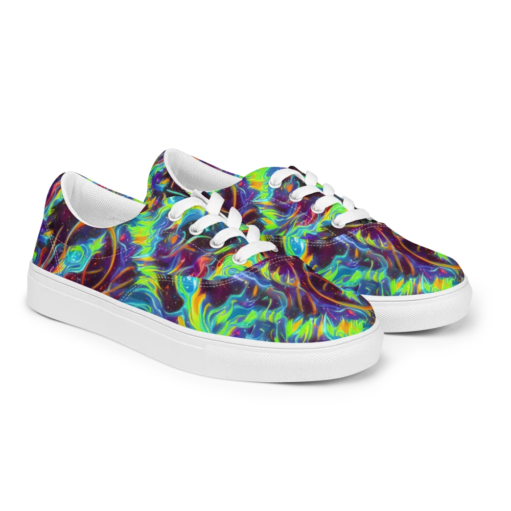 Nova Ribbons on Men's Lace-Up Canvas Shoes — Right Front