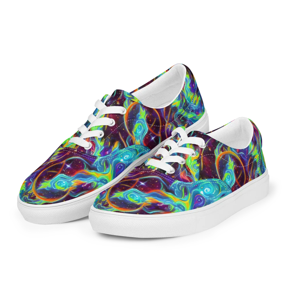 Nova Ribbons on Men's Lace-Up Canvas Shoes — Left Front