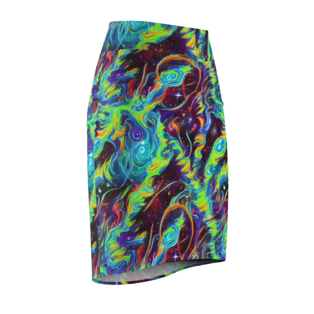 Nova Ribbons on Pencil Skirt — Front Side