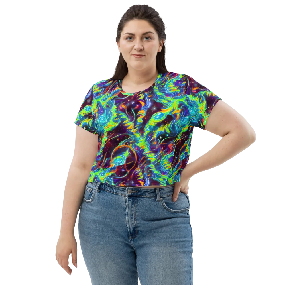 Nova Ribbons on Crop Tee — Front