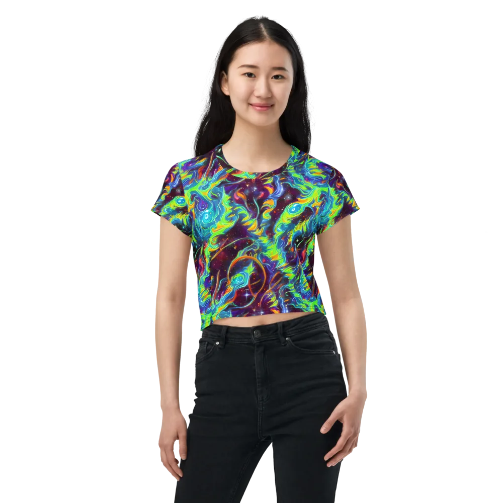 Nova Ribbons on Crop Tee — Front
