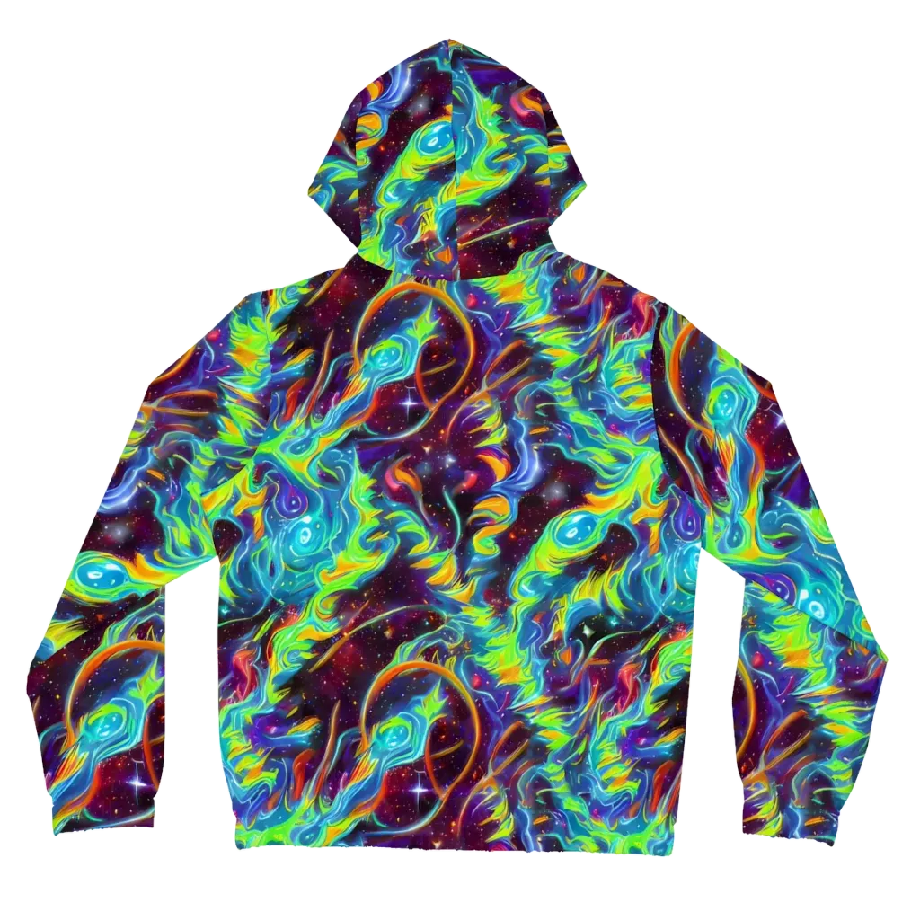 Nova Ribbons on Women's Full-Zip Hoodie — Back