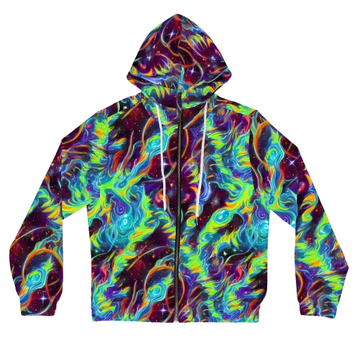 Nova Ribbons on a Women's Full-Zip Hoodie