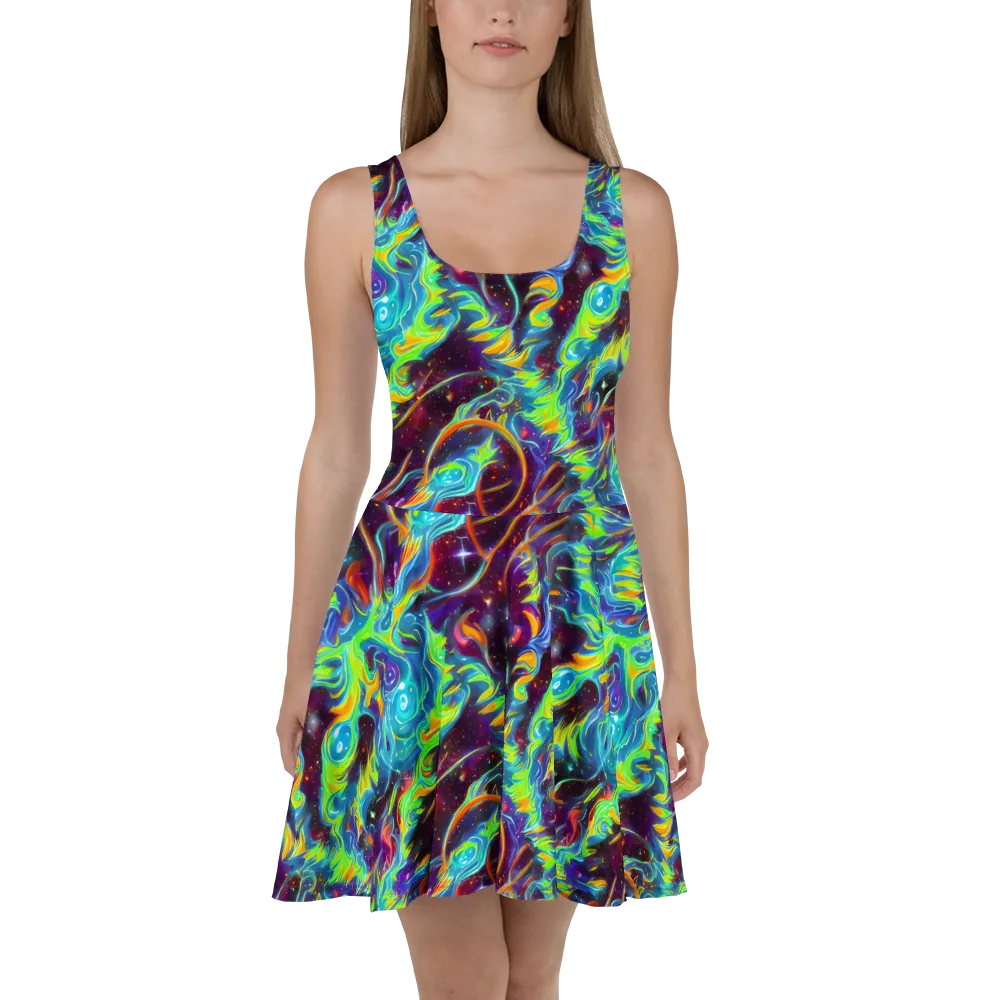 Nova Ribbons on Skater Dress — Front