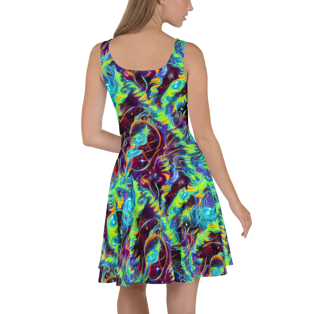 Nova Ribbons on Skater Dress — Back