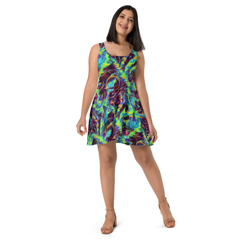 Nova Ribbons on Skater Dress — Front