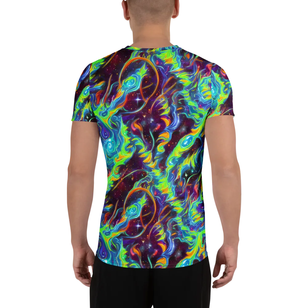Nova Ribbons on Men's Athletic T-Shirt — Back