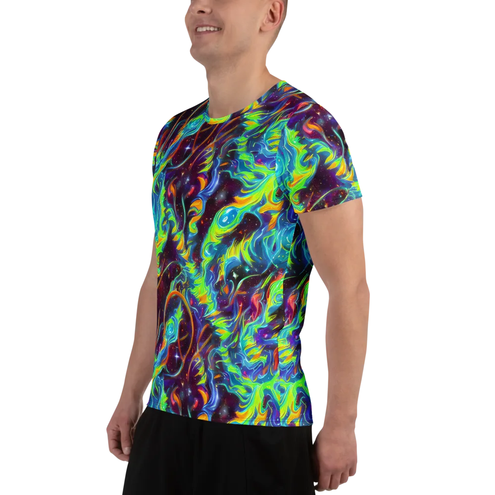 Nova Ribbons on Men's Athletic T-Shirt — Left