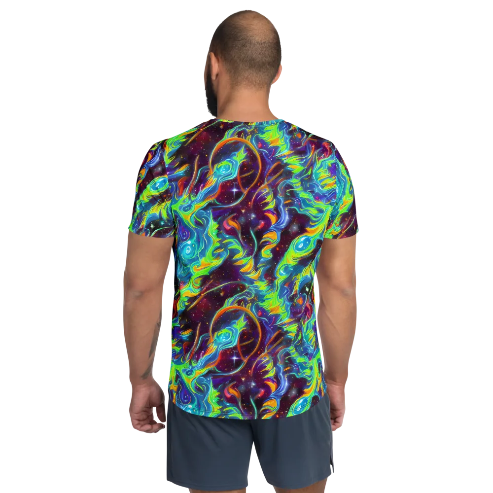 Nova Ribbons on Men's Athletic T-Shirt — Back