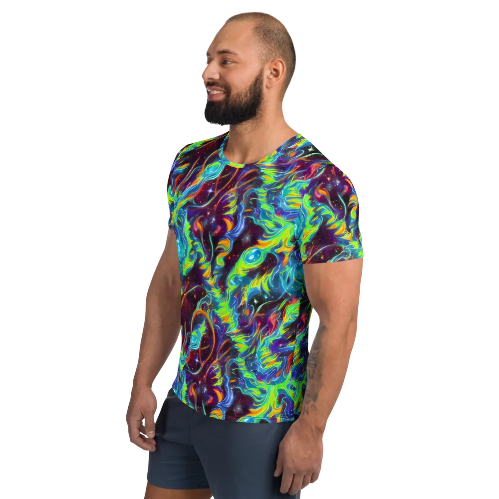 Nova Ribbons on Men's Athletic T-Shirt — Left