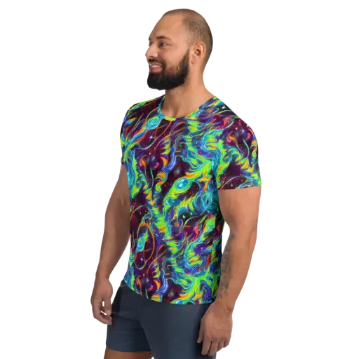 Nova Ribbons on a Men's Athletic T-Shirt
