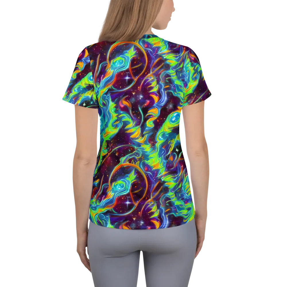 Nova Ribbons on Women's Athletic T-Shirt — Back